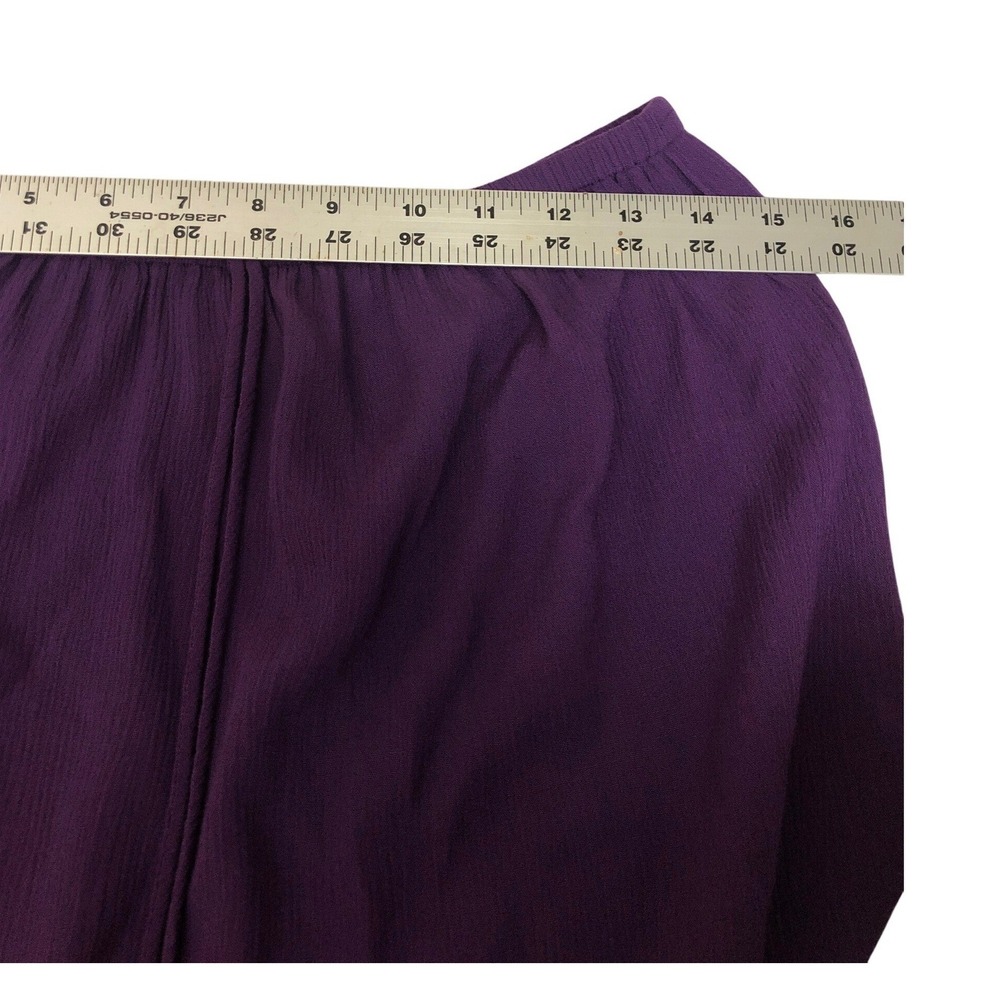 Kathie Lee Collection Womens Purple Rayon Maxi Skirt Set Side Tie Top Size M - Picture 6 of 11